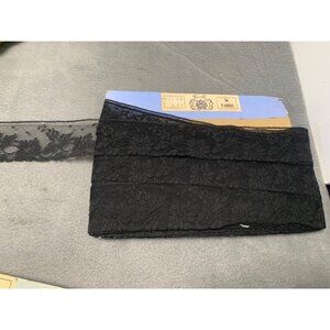 Novella 1 Yard Black Floral Lace Trim 1 7/8" Wide Vintage French Design